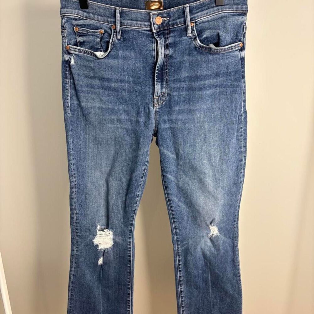 Mother Women's Blue and Navy Jeans